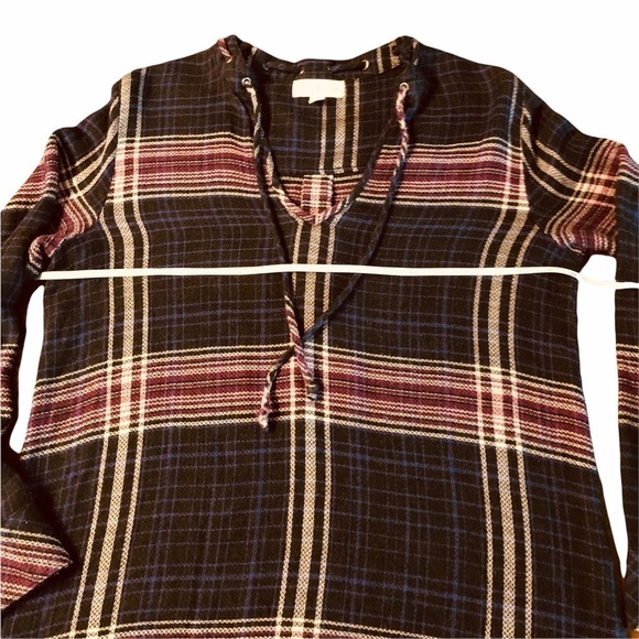 CLOTH & STONE - WOMENS PRETTY PLUM AND PLAID PULLOVER TUNIC SIZE MEDIUM - Picture 14 of 15